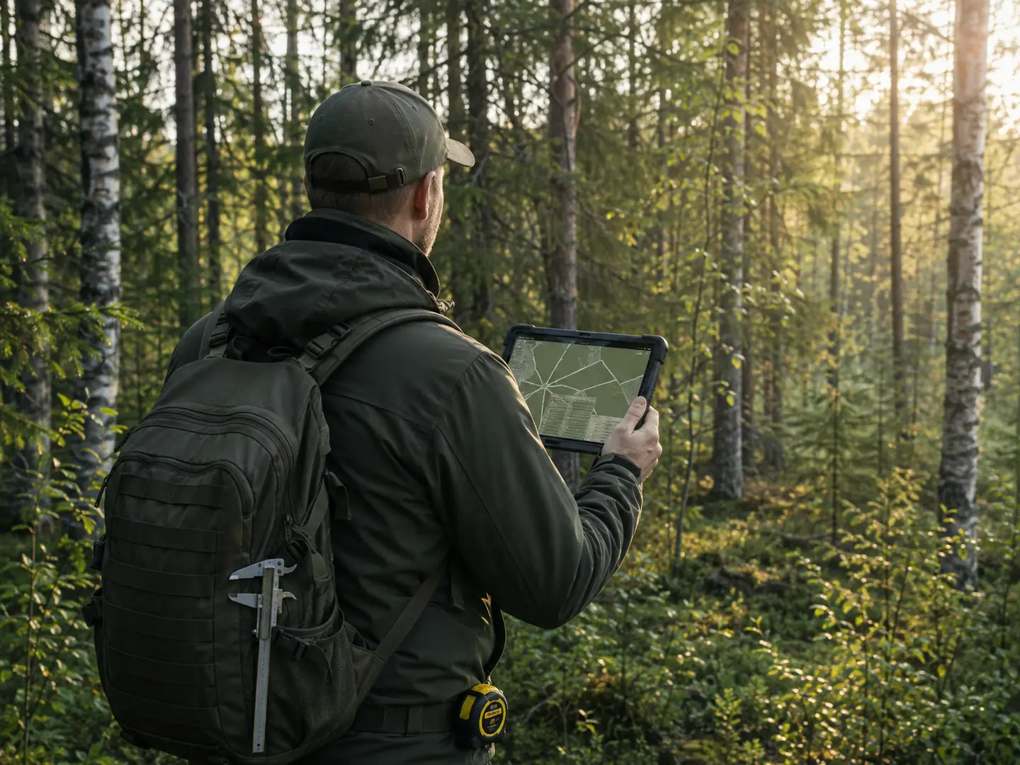 Metsaspetsialist hindab digitaalselt metsakinnistu väärtust